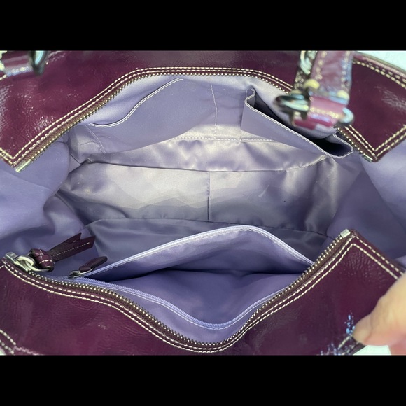 Coach Patent Plum Purple Bucket Handbag - Picture 6 of 11